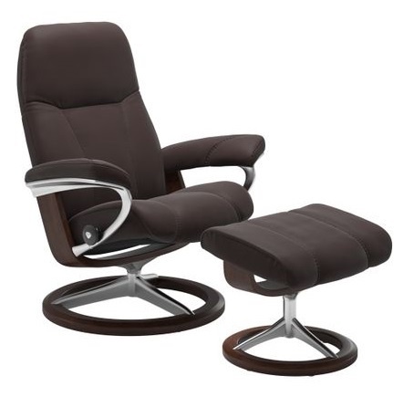 Consul Fåtölj med pall Signature