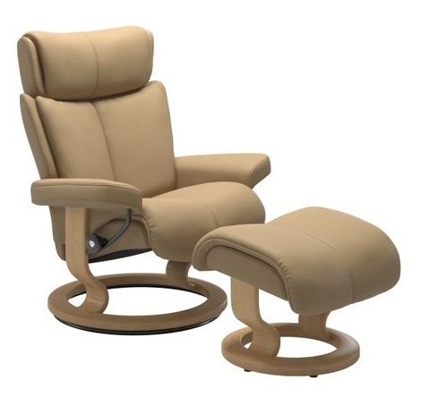 Magic Fåtölj med pall Classic