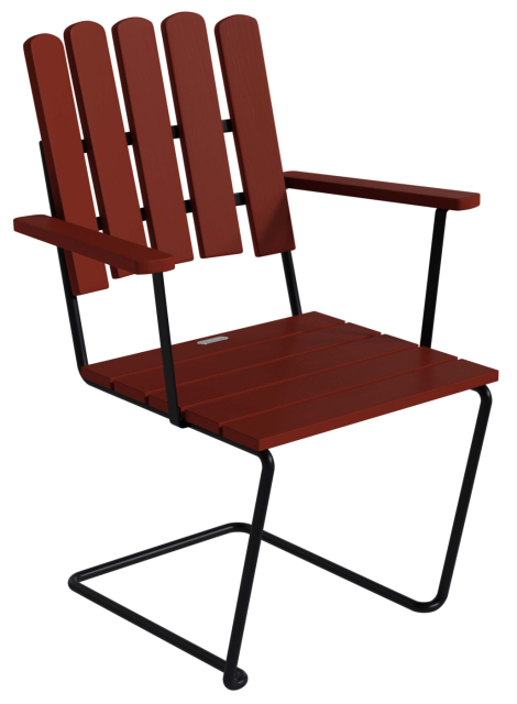 A2 Mörkröd ek, svart stativ