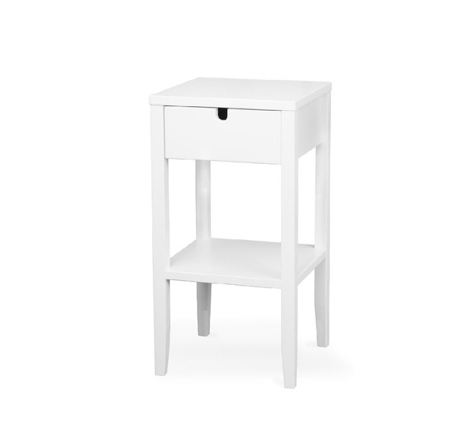 Klinte vit Sängbord