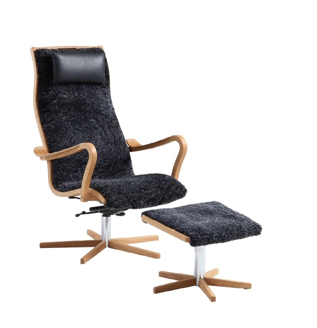 Furiren  Fåtölj med pall