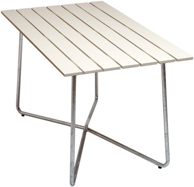 B25A + 4st Stol1 Vitlackad ek, zink stativ