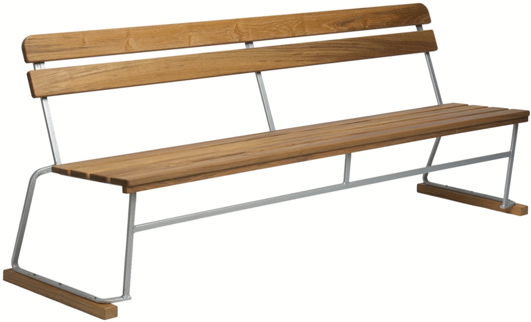 Soffa 5 Obehandlad teak/zink