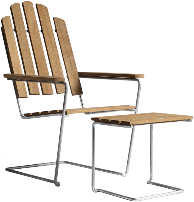 A3 Obehandlad Teak Med pall