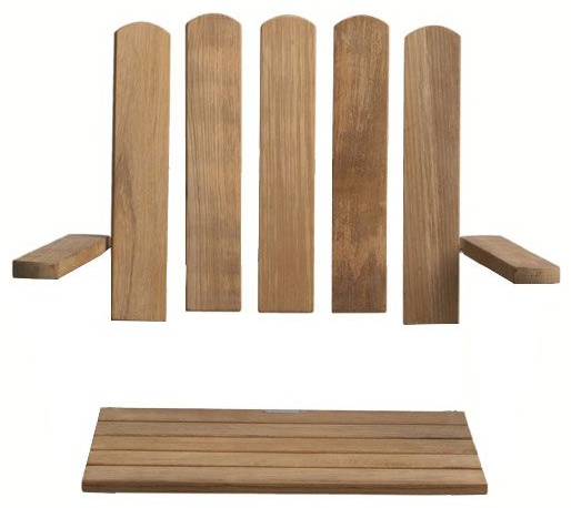 Träsats till A2 Fåtölj Sittbredd 45 cm Obehandlad teak