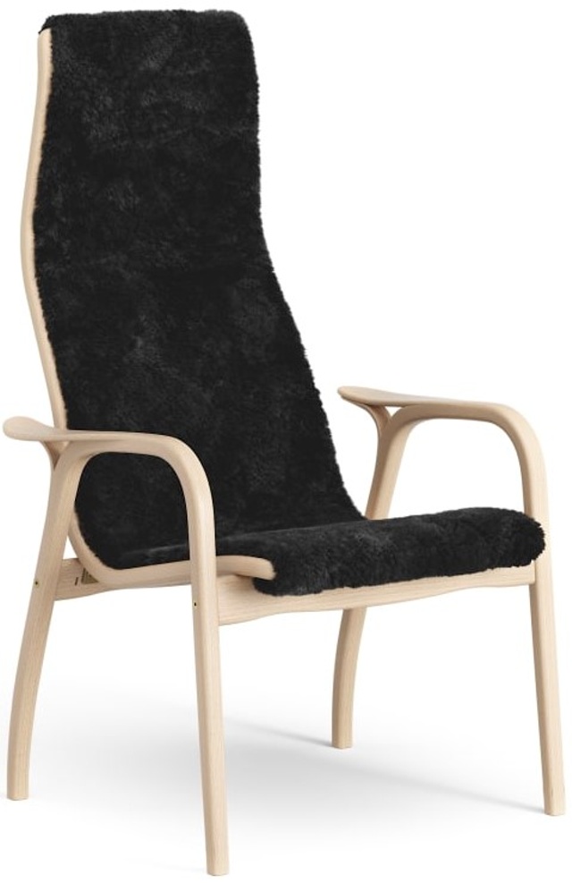 Lamino Fåtölj Bok Fårskinn Black