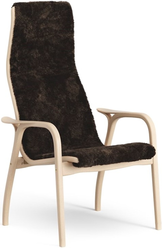 Lamino Fåtölj Bok Fårskinn Espresso