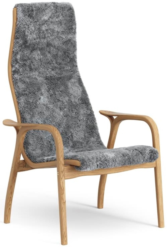 Lamino Fåtölj Ek Fårskinn scandinavian grey