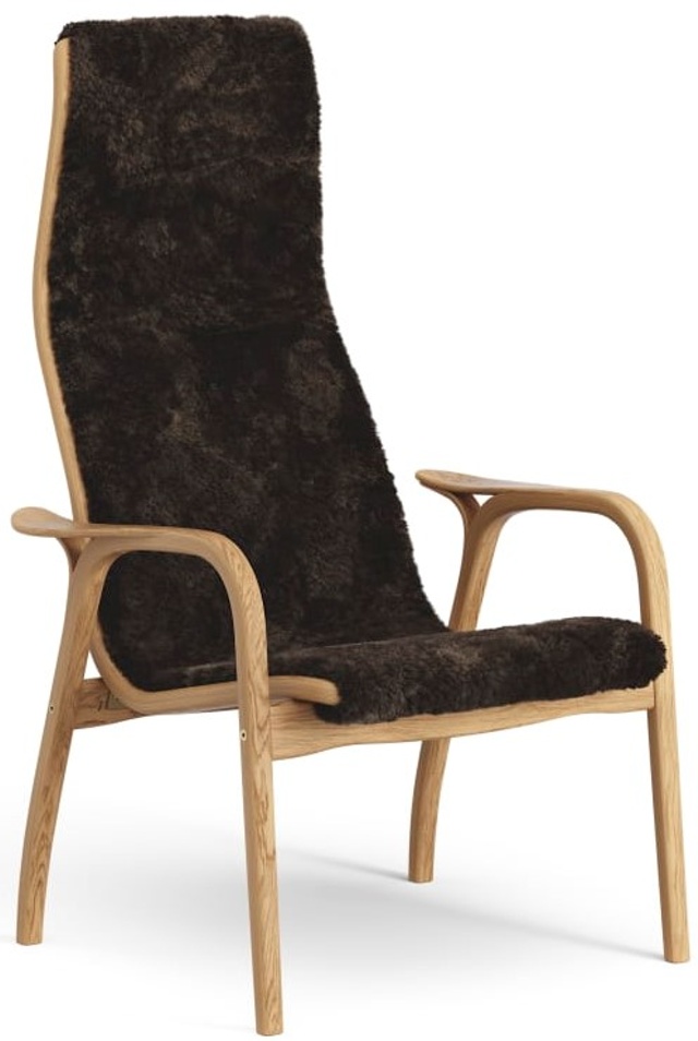Lamino Fåtölj Ek Fårskinn Espresso
