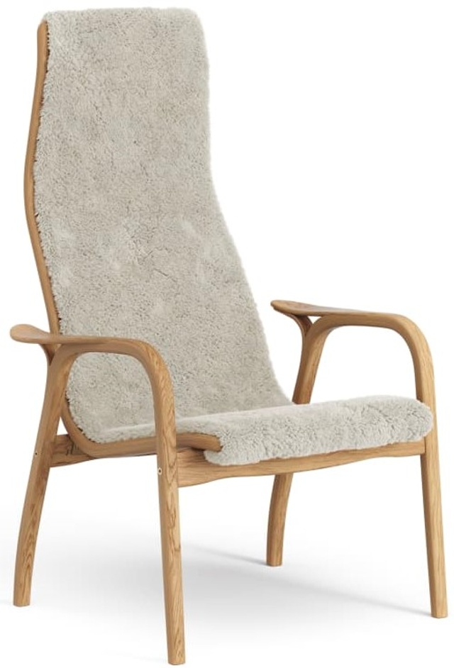 Lamino Fåtölj Ek Fårskinn Moonlight