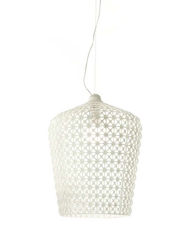 Kabuki taklampa Vit Solid