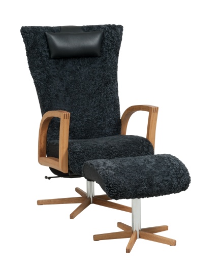 Focus snurrfåtölj Fåtölj med pall