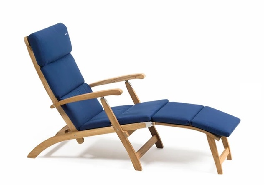 Deckstol 3310 Med blå dyna