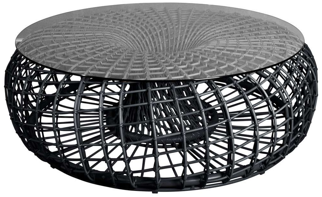 Nest Svart med glasskiva