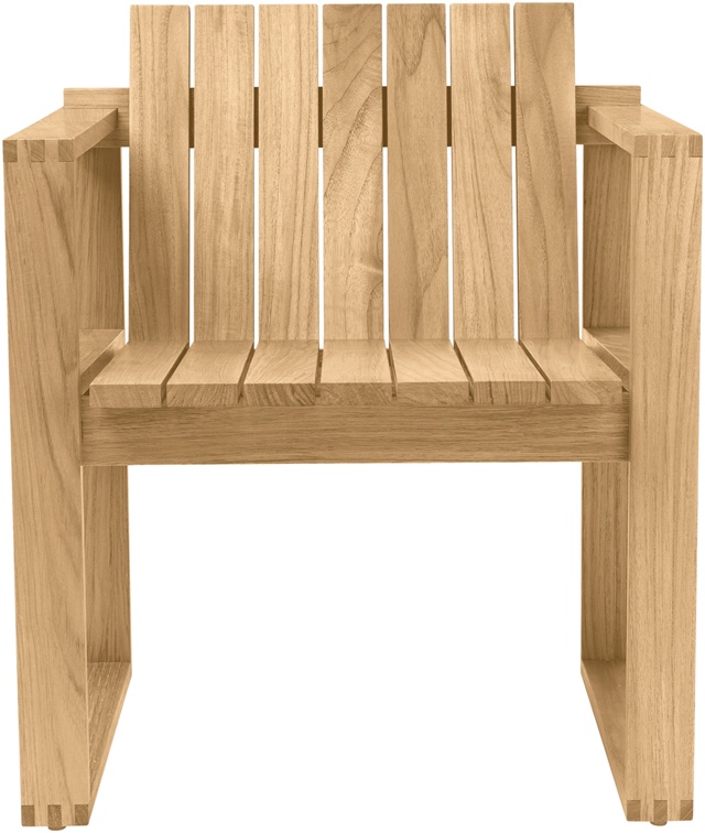 BK10 Obehandlad Teak Karmstol