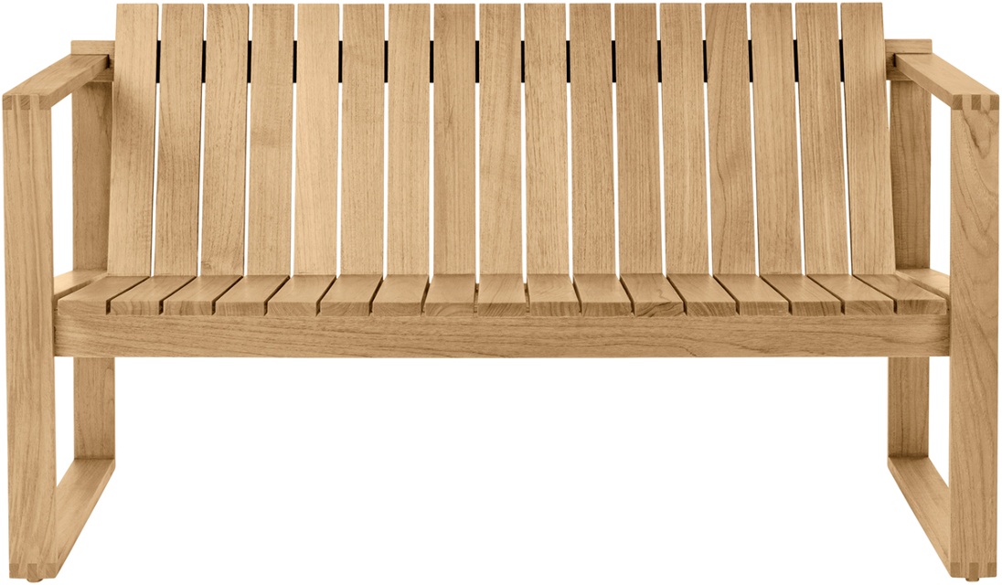BK12 Obehandlad Teak Soffa 2-sits
