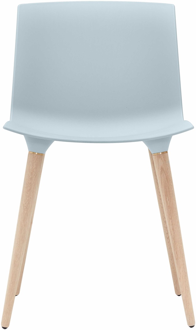Tac Stol Blå ben ek vitpigment