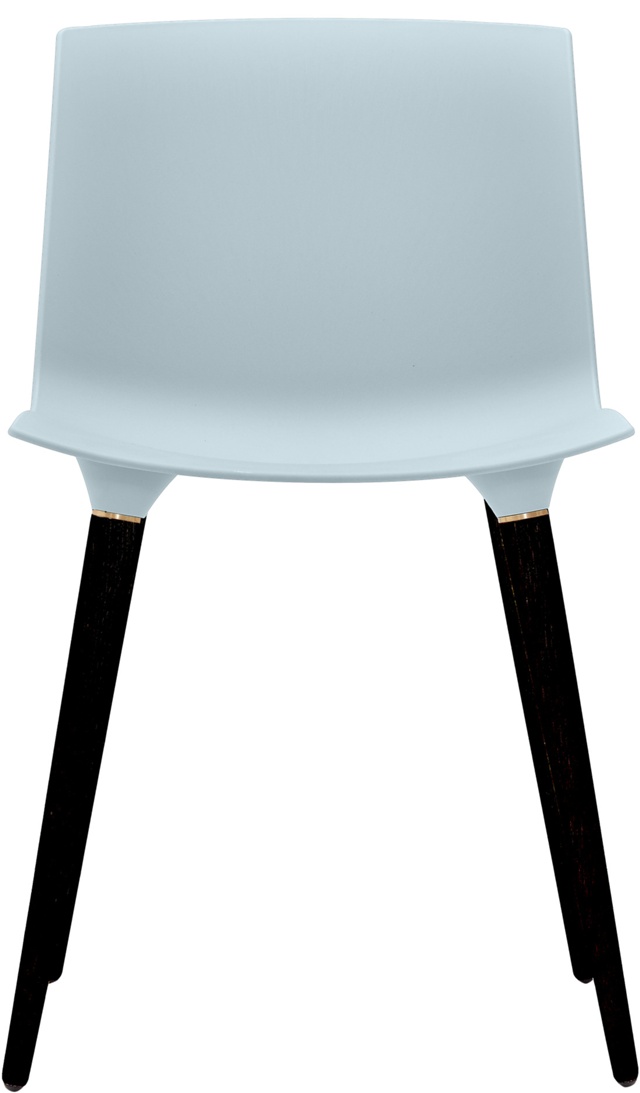 Tac Stol Blå ben ek svartlack