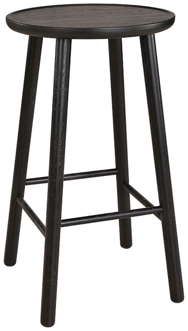 Zigzag Barpall Svart ask