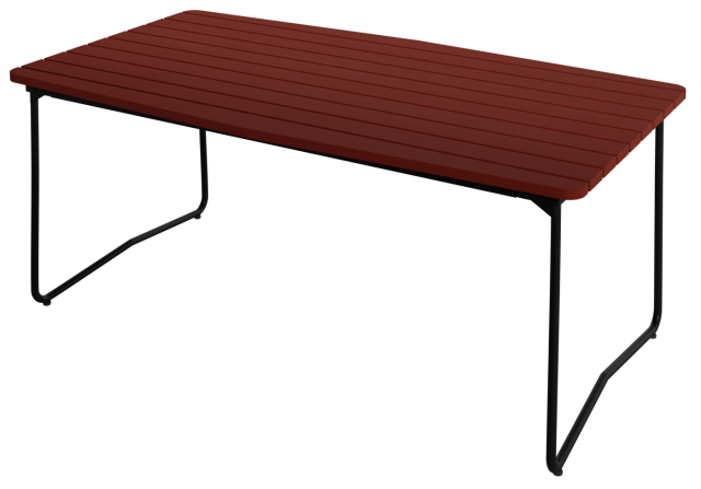 B31 Bord Mörkröd Ek, svart stativ