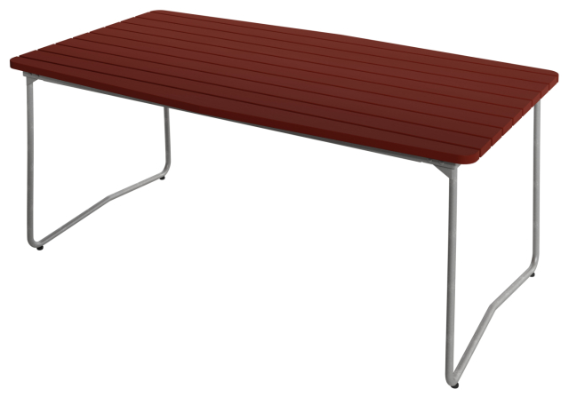 B31 Bord Mörkröd Ek, zink stativ