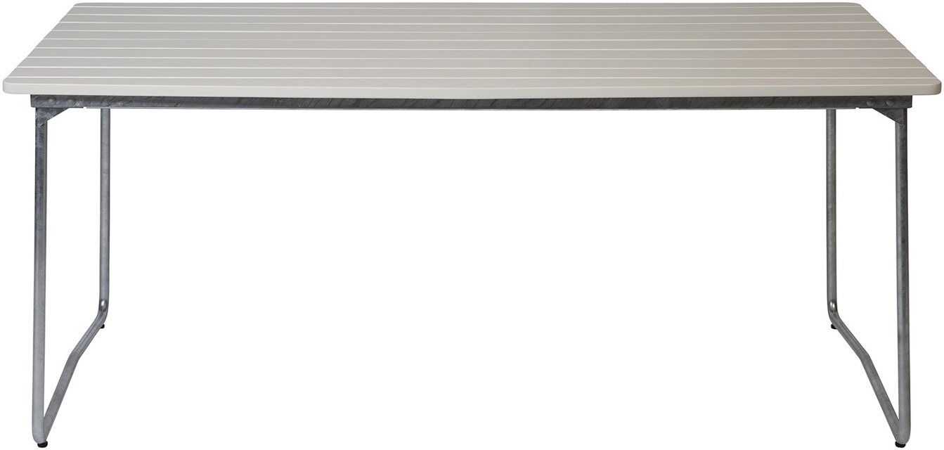 B31 Bord Vitlackad ek, zink stativ