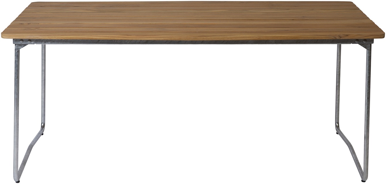 B31 Bord Obehandlad teak, zink stativ