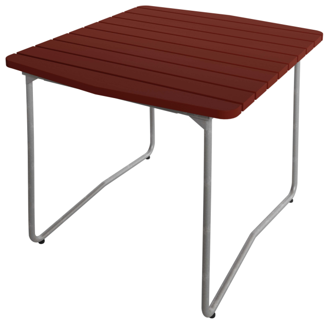 B31 Bord Mörkröd ek, zink stativ 