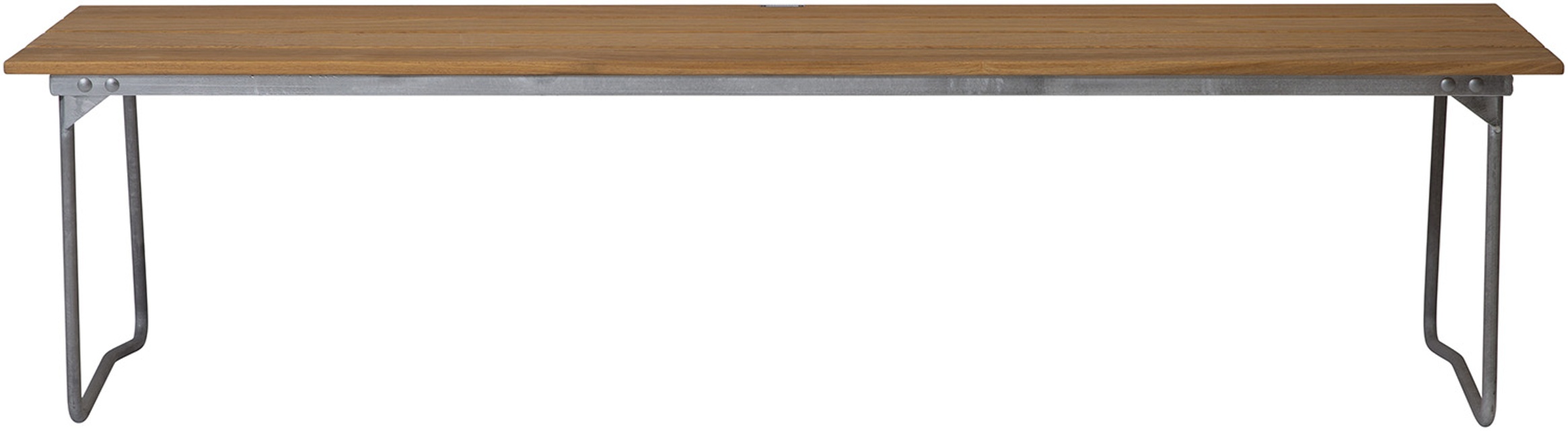 Bänk 9 Oljad ek, zink stativ