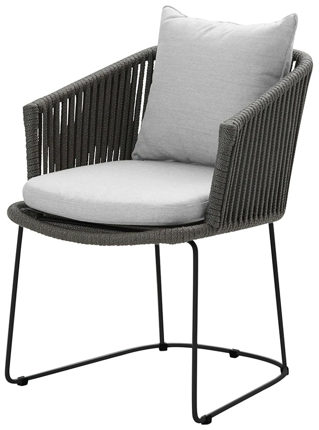 Moments Soft Rope, Dark grey/Light grey, Cane-line Natté