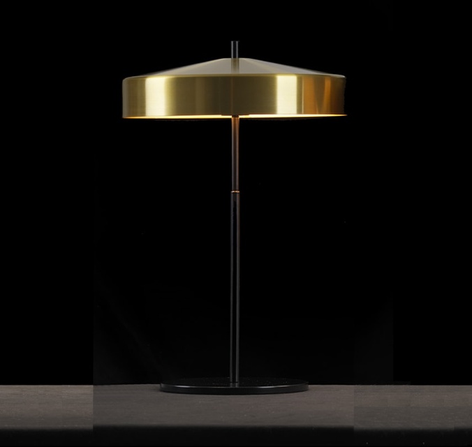 Cymbal bordslampa Mässing