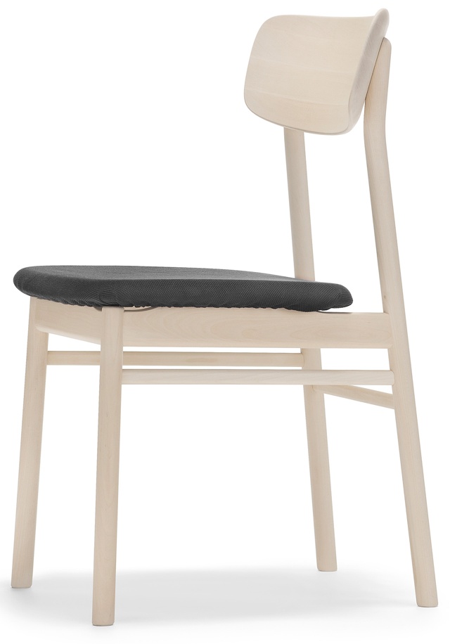 Prima Vista Stol Ljus Mattlack sits tyg Blues Black