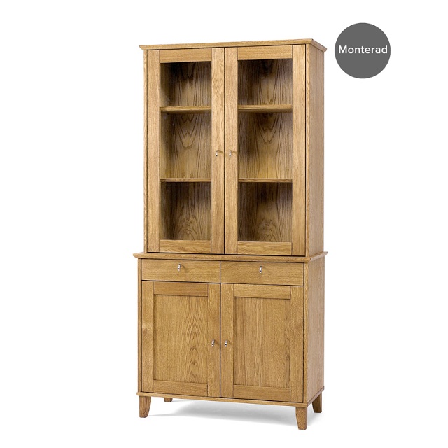 Ekliden 2-dörrar Vitrinskåp