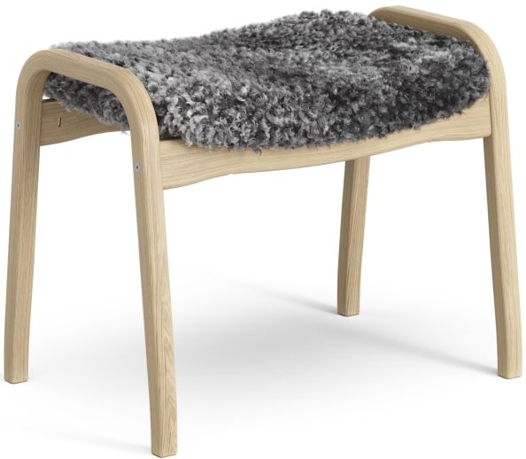 Lamino Fotpall Ek naturlack