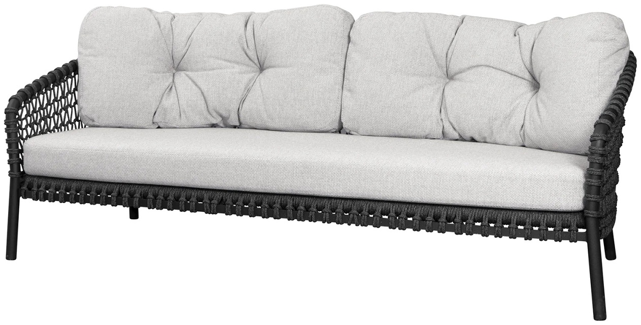 Ocean Large Cane-line Soft Rope, Dark grey/Light brown, Cane-line Wov