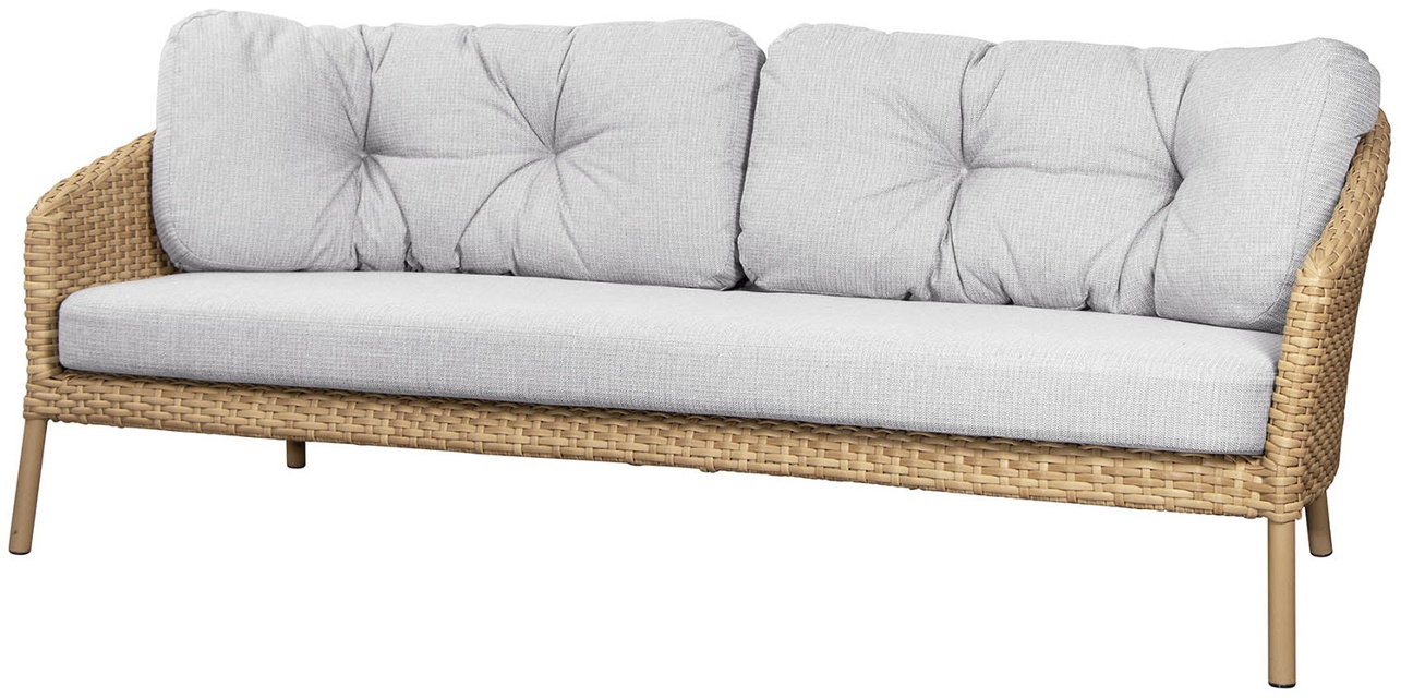 Ocean Large Natural, Cane-line Flat Weave/White grey, Cane-line Link