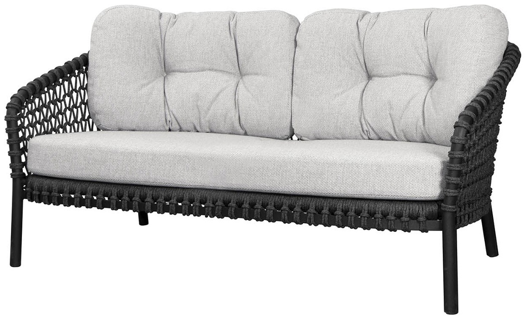 Ocean Large Cane-line Soft Rope, Dark grey/Light brown, Cane-line Wove