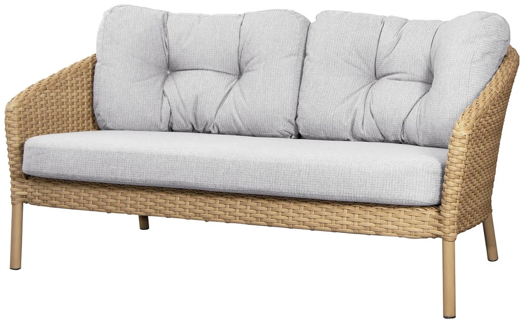 Ocean Large Natural, Cane-line Flat Weave/White grey, Cane-line Link