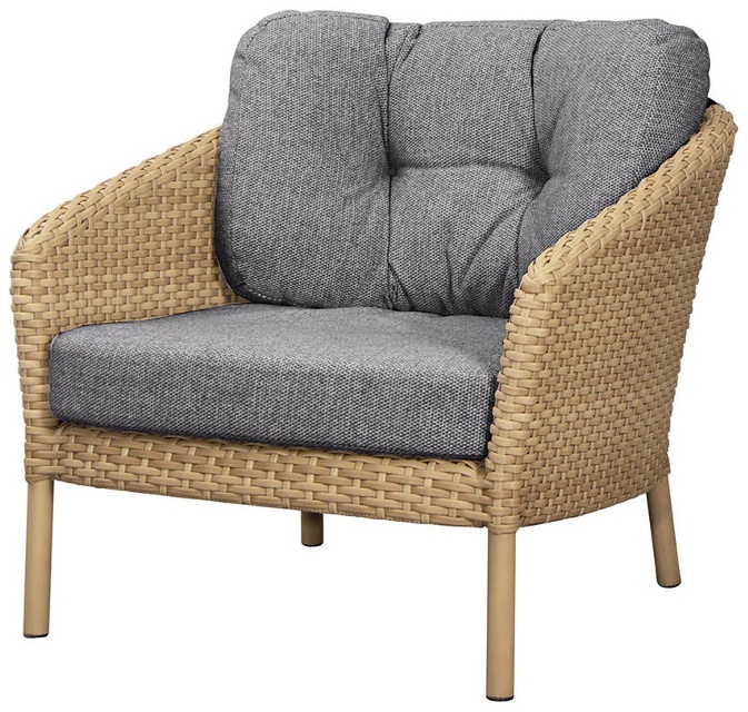 Ocean Large Natural, Cane-line Flat Weave/Dark grey, Cane-line Wove