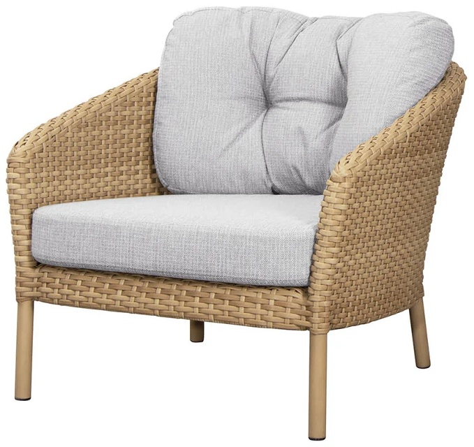 Ocean Large Natural, Cane-line Flat Weave/White grey, Cane-line Link