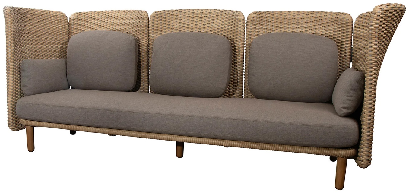 Arch 3-sits Hög rygg/armstöd