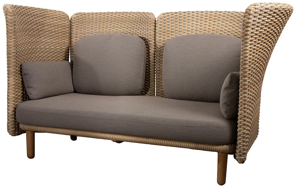 Arch 2-sits Hög rygg/armstöd