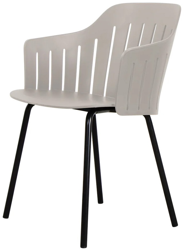 Choice Galvanized Steel Base 4legs, Black/Taupe Polypropylene