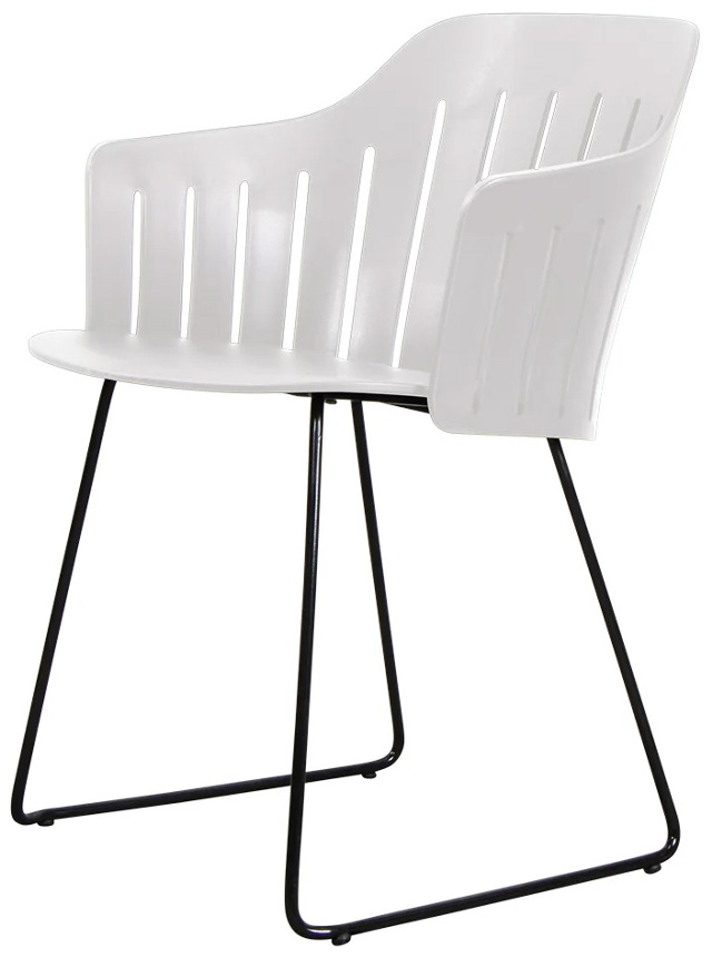 Choice Galvanized Steel Base sled, Black/White Polypropylene