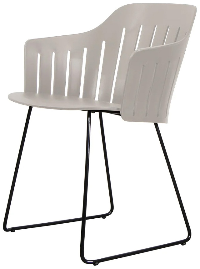 Choice Galvanized Steel Base sled, Black/Taupe Polypropylene