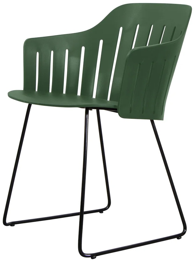 Choice Galvanized Steel Base sled, Black/Dark green Polypropylene