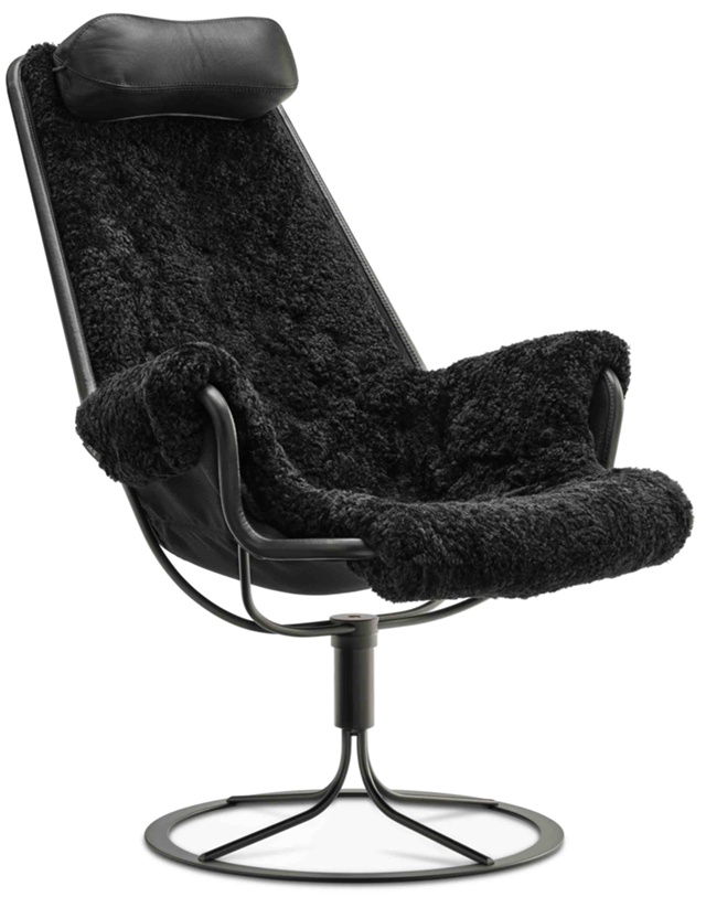 Jetson Fårskinn Svart/Plain