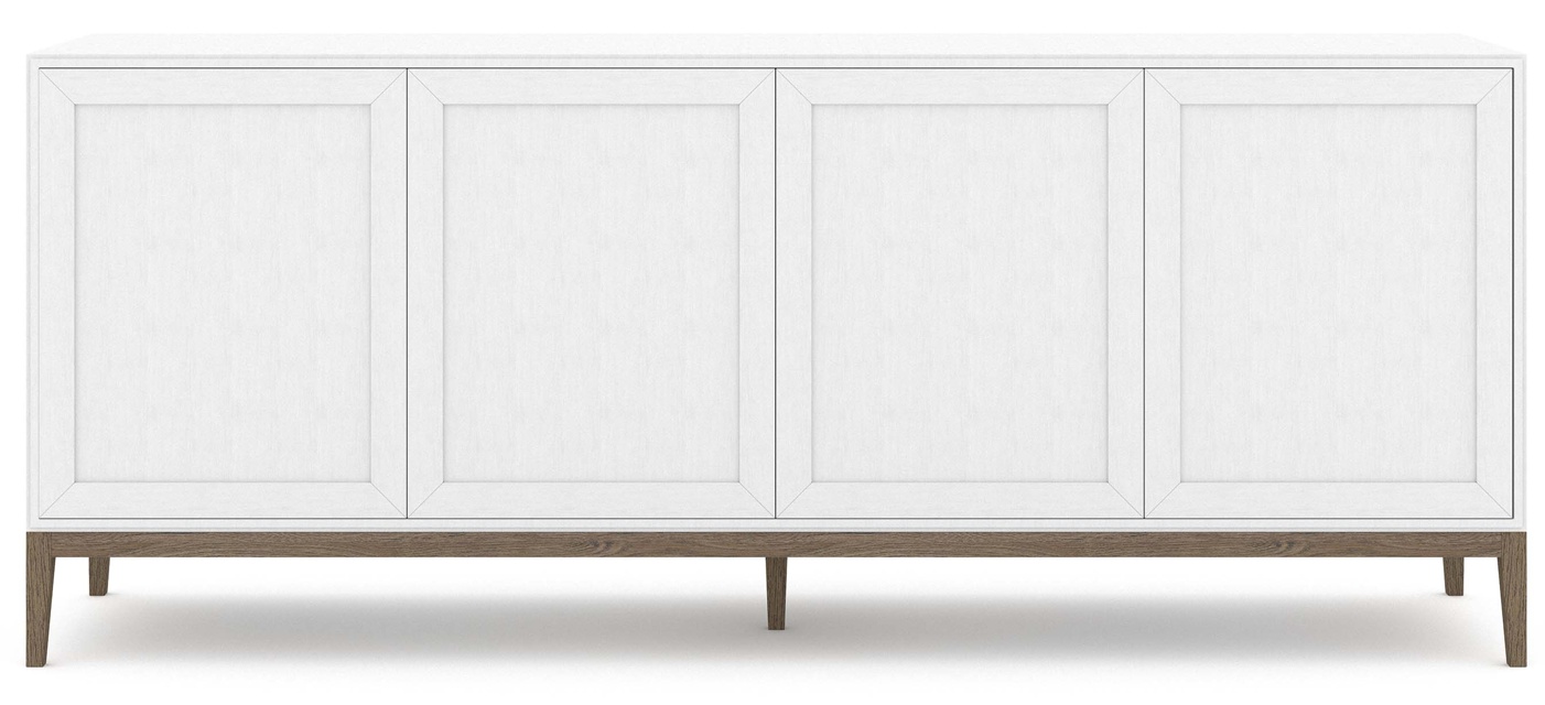 Edge 2.0 Skänk 4 dörrar Vit/ek - 704DB-BW