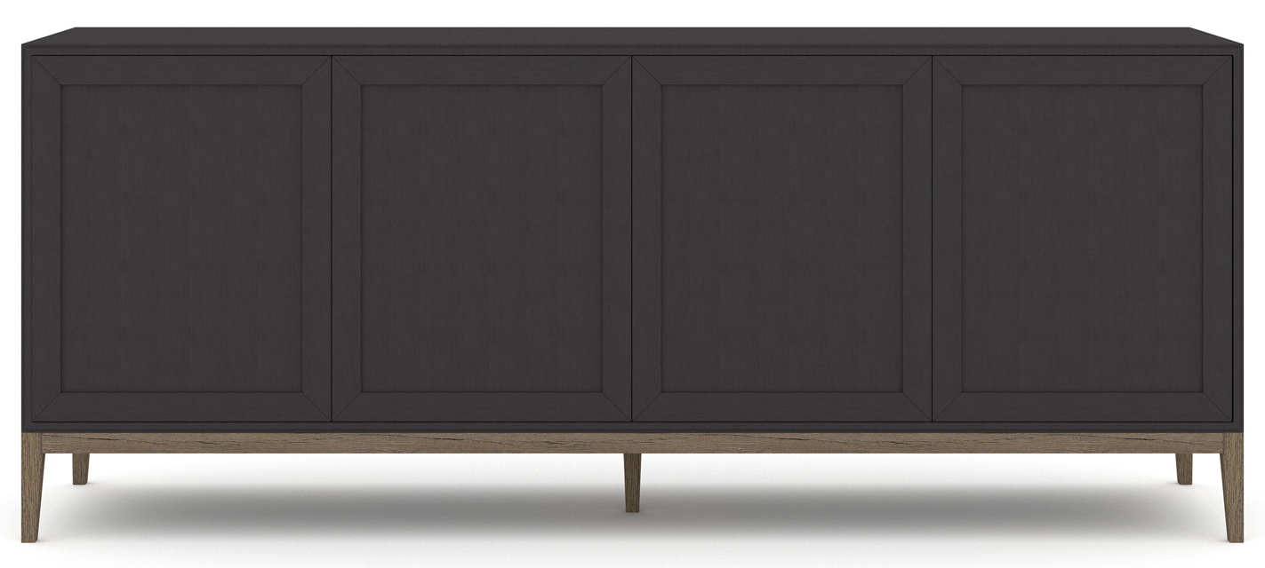 Edge 2.0 Skänk 4 dörrar Black/Ek-704ESB-BW