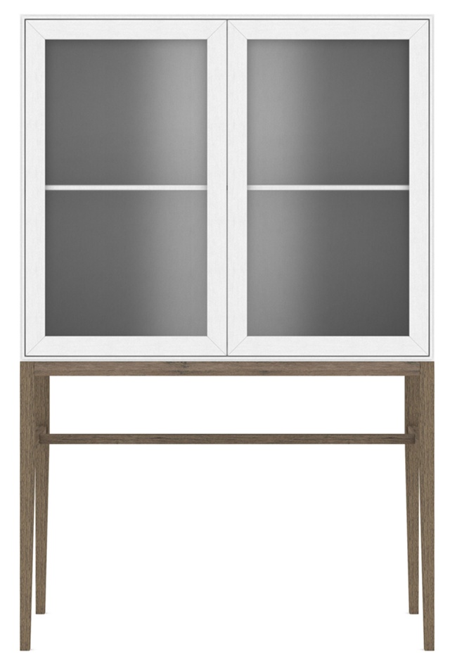 Edge 2.0 Vitrinskåp Vit/Ek